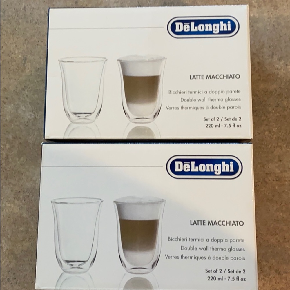 !!SOLD!!  DeLonghi Latte Macchiato Thermo Glasses